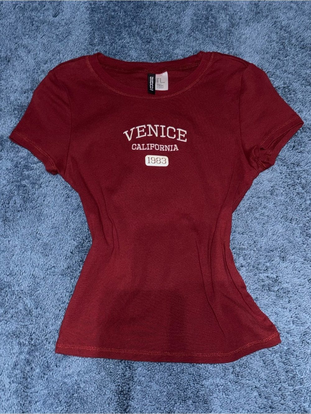 Divided Women's Burgundy Venice California Graphic Tee